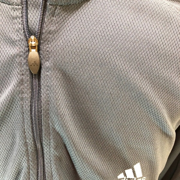 Adidas Track Sweater Dark Gray Orange Strips - Picture 4 of 6